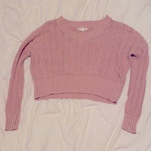 Aeropostale pink cropped sweater size xs